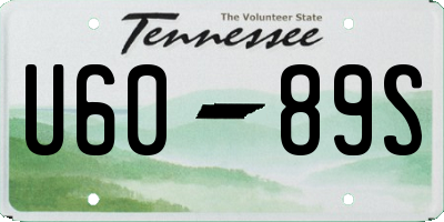 TN license plate U6089S