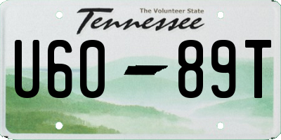 TN license plate U6089T