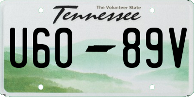 TN license plate U6089V