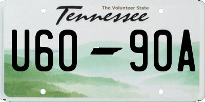TN license plate U6090A