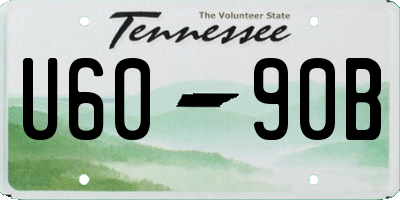 TN license plate U6090B
