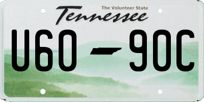 TN license plate U6090C