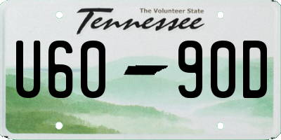 TN license plate U6090D