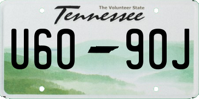 TN license plate U6090J
