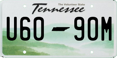 TN license plate U6090M