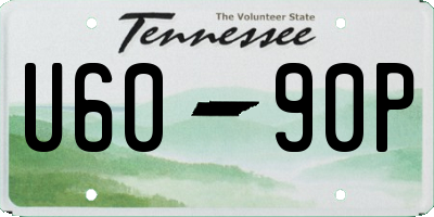 TN license plate U6090P