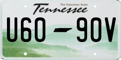 TN license plate U6090V