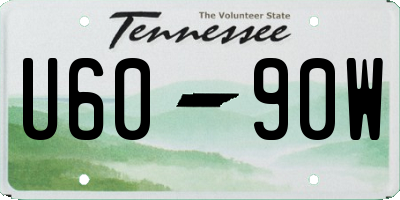 TN license plate U6090W