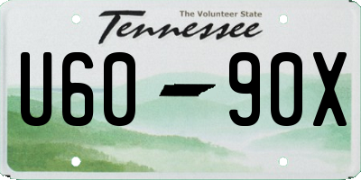 TN license plate U6090X