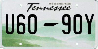TN license plate U6090Y