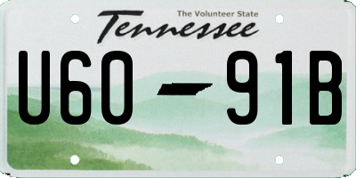 TN license plate U6091B