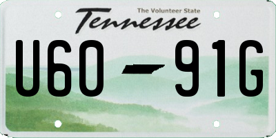 TN license plate U6091G