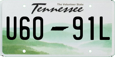 TN license plate U6091L
