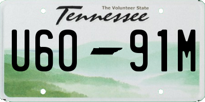 TN license plate U6091M