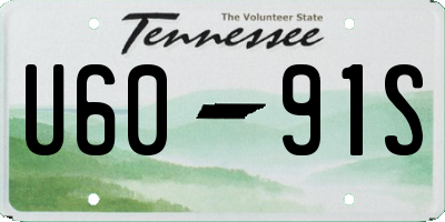 TN license plate U6091S