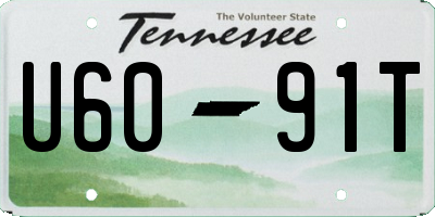 TN license plate U6091T