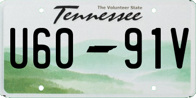 TN license plate U6091V