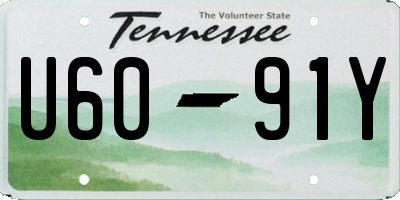 TN license plate U6091Y