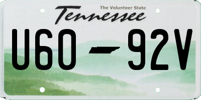 TN license plate U6092V