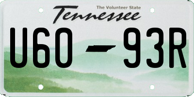 TN license plate U6093R