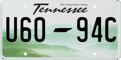 TN license plate U6094C