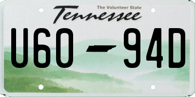 TN license plate U6094D