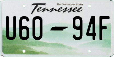 TN license plate U6094F