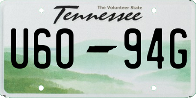 TN license plate U6094G