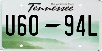 TN license plate U6094L