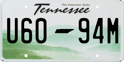 TN license plate U6094M