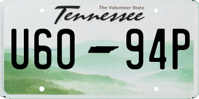 TN license plate U6094P