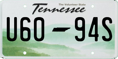 TN license plate U6094S