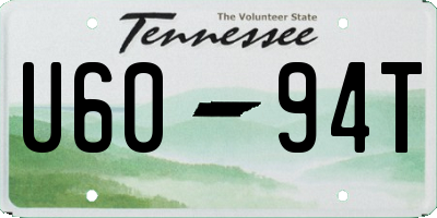 TN license plate U6094T