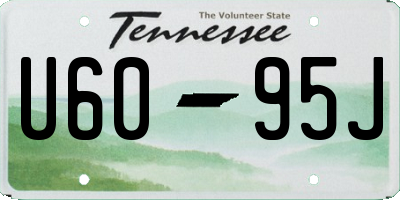 TN license plate U6095J