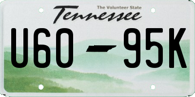 TN license plate U6095K