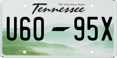 TN license plate U6095X