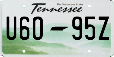 TN license plate U6095Z