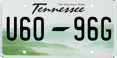 TN license plate U6096G