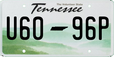 TN license plate U6096P