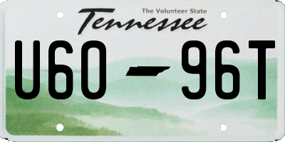 TN license plate U6096T