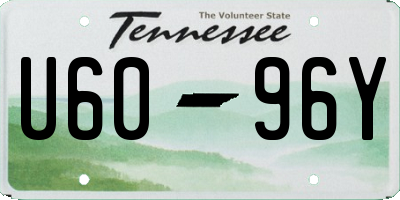 TN license plate U6096Y