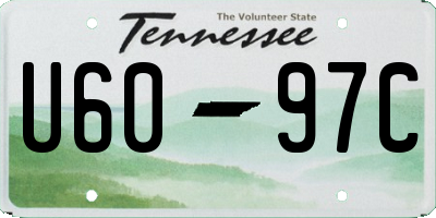 TN license plate U6097C
