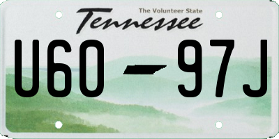 TN license plate U6097J
