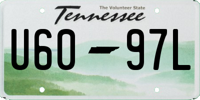 TN license plate U6097L