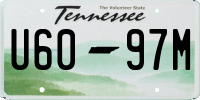 TN license plate U6097M