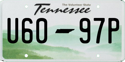 TN license plate U6097P