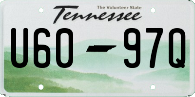 TN license plate U6097Q