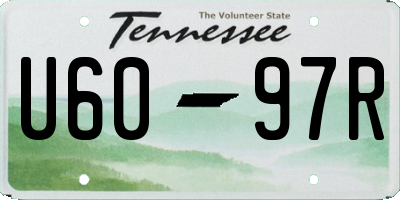 TN license plate U6097R