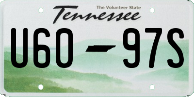 TN license plate U6097S