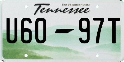 TN license plate U6097T